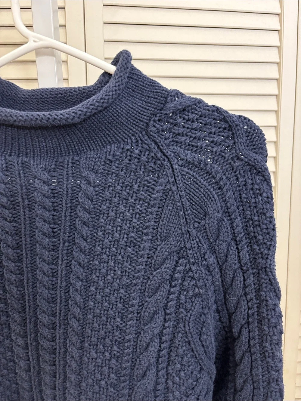 J.Crew Always 1988 Retro Rollneck Cable Sweater Small